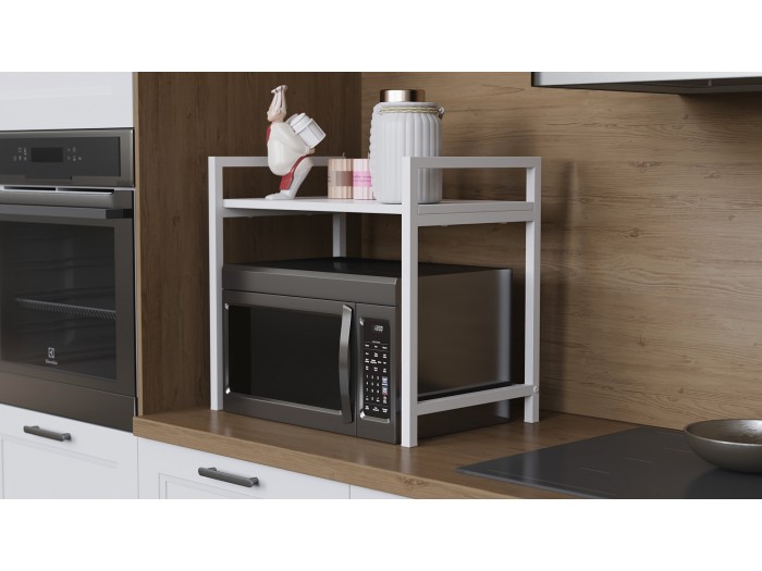 Помощна етажерка за кухня Kitchen 303 (бяло/бяло)